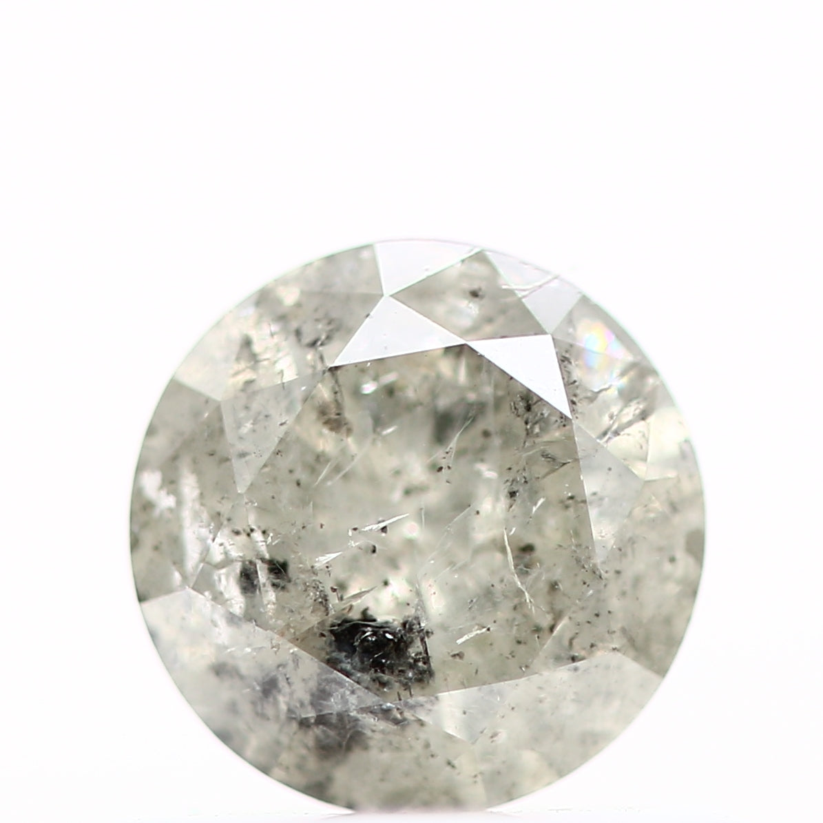 0.47 Carat Fancy White Gray, Round Shape Natural Loose Diamond
